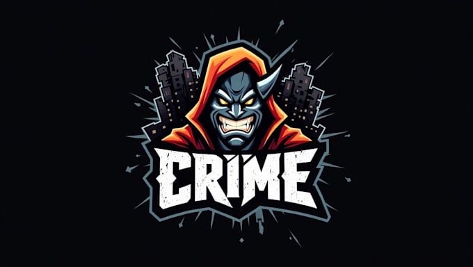 design  awesome crime logo with free vector file