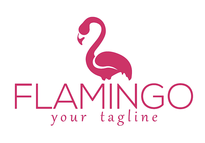 design professional flamingo logo