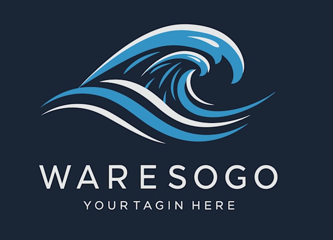 design unique wave logo for your brand