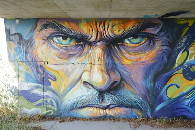 design custom multi layer graffiti portrait art