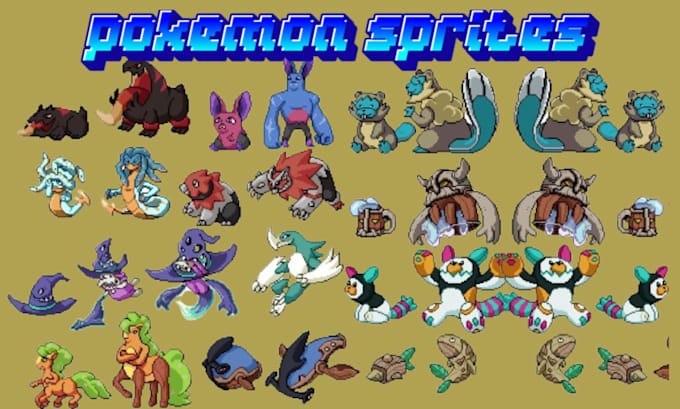 make custom pokémon style fakemon or pixel art sprites and animation for you