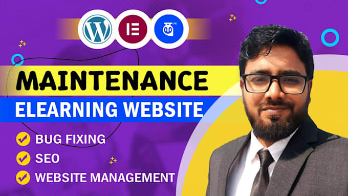 be your website manager for elearning website maintenance