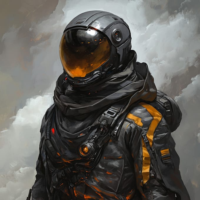 Draw fantasy sci fi character or concept art illustration by Gweyauma ...