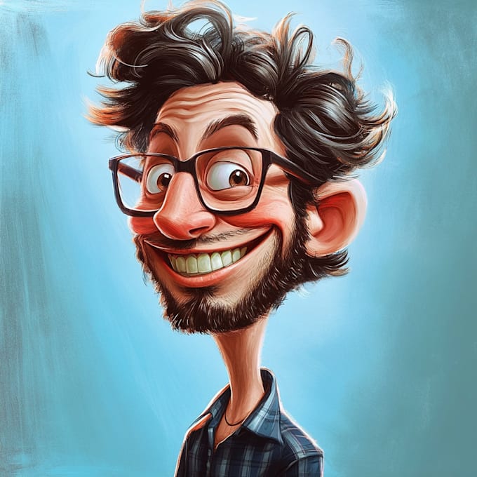 draw artistic cartoon caricatures