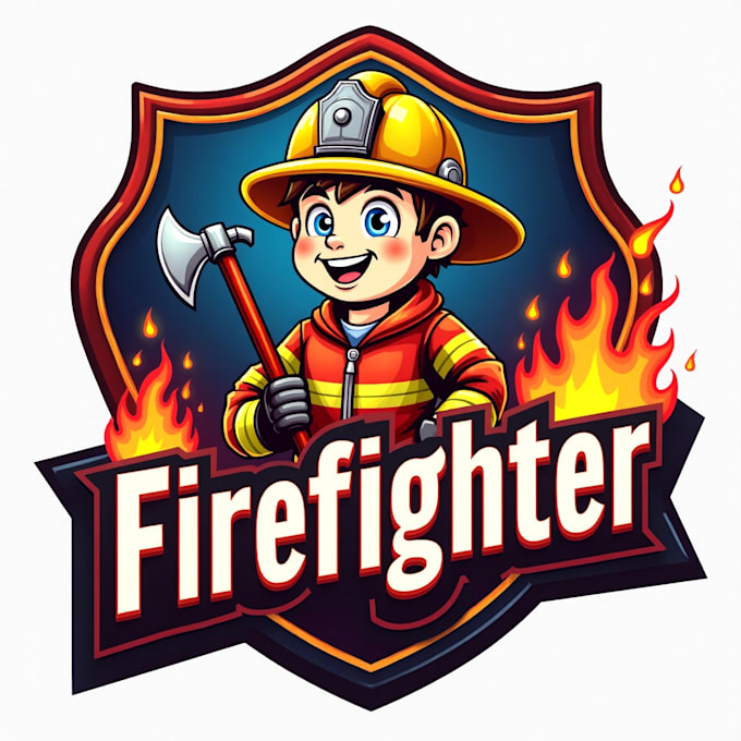 design high quality mascot firefighter logo with express delivery
