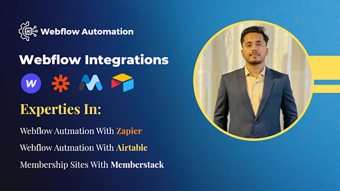 intergrate your webflow website with zapier, memberstack
