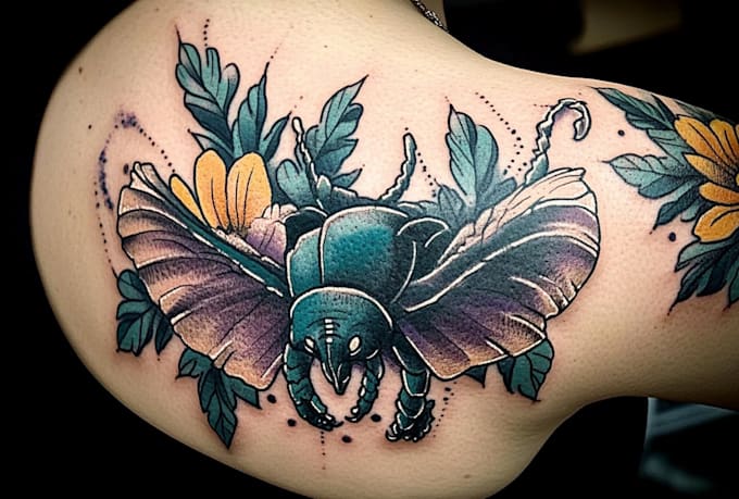 create a watercolor tattoo design
