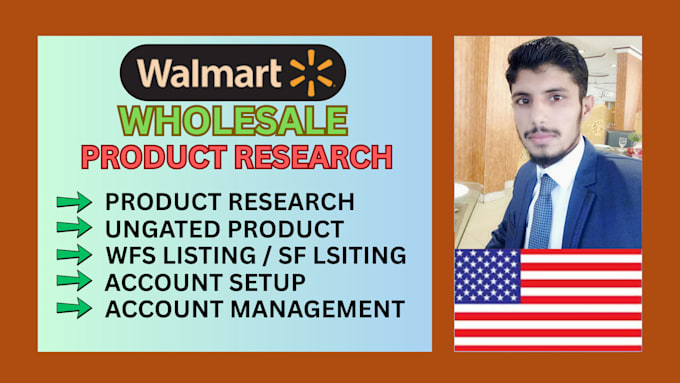 do walmart product research and walmart wfs listing and walmart expert VA