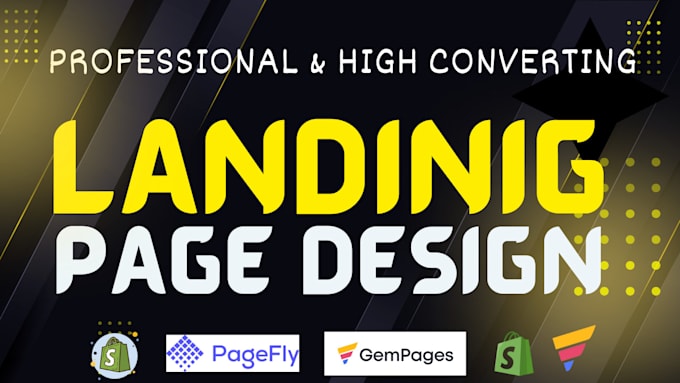 create a professional and irresistible shopify landing page