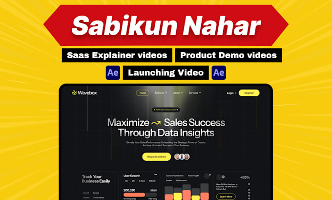 make saas explainer video, saas product demo video with voiceover
