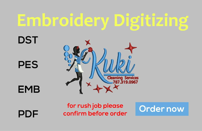 do embroidery digitizing logo, digitize image for embroidery design to dst
