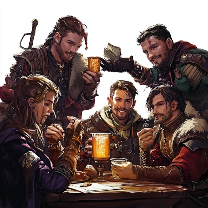 do a dnd character or dnd party art