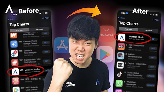 do app store optimization, write description, rank your android, ios or game app