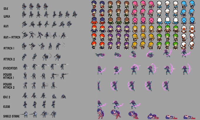 create pixel game asset art character pokemon sprite sheet fakemon rpg maker mv