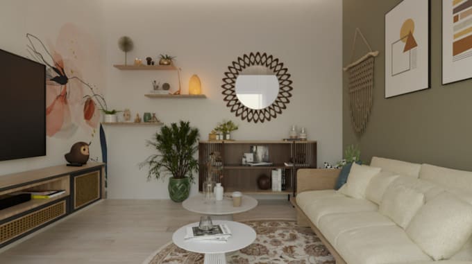 improve exist plan, boho interior style, pergola interior with pool,large window