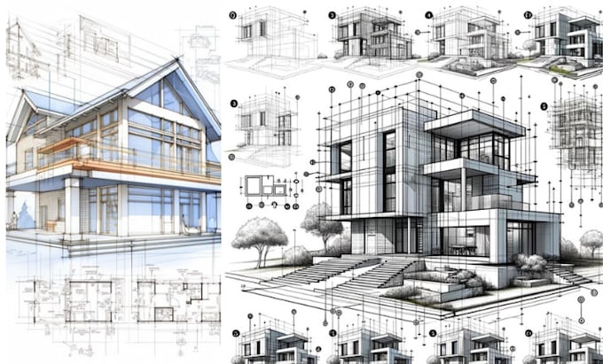Create 3d floor plan provide modern architectural design in autocad or ...