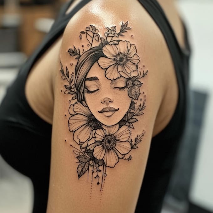 create a tattoo design for leg sleeve