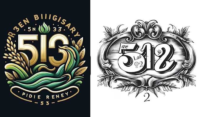 do amazing hand drawn event anniversary logo design