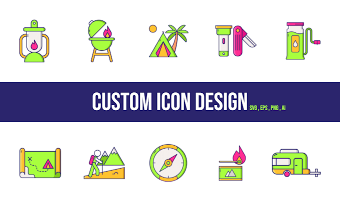 do modern icon design, custom icons, vector website icon set