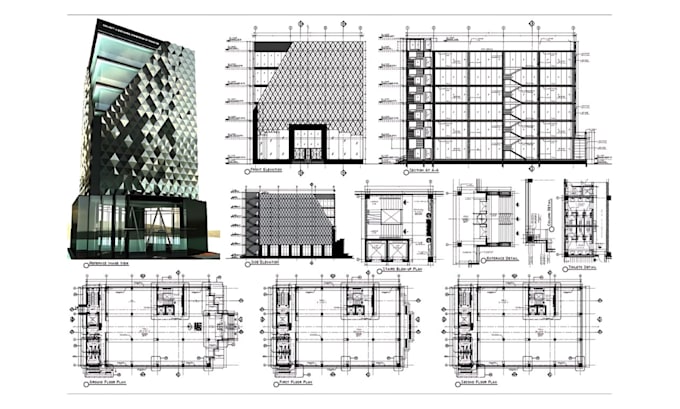 architect 2d floor plan floor draftsman mep plan full blueprints garden plan