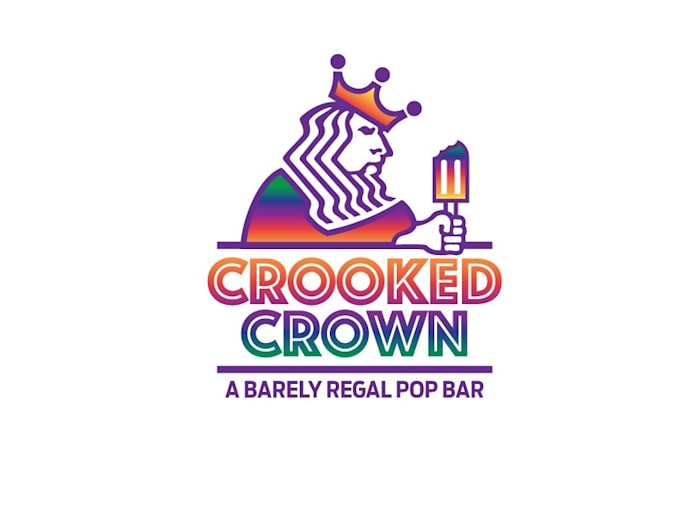 design playful barely regal pop bar logo