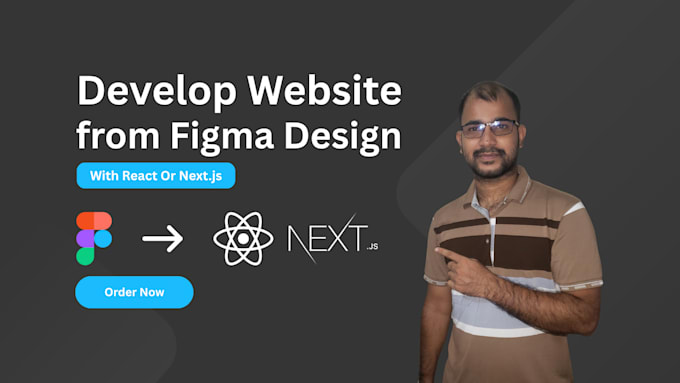 develop website from figma design with react or next js