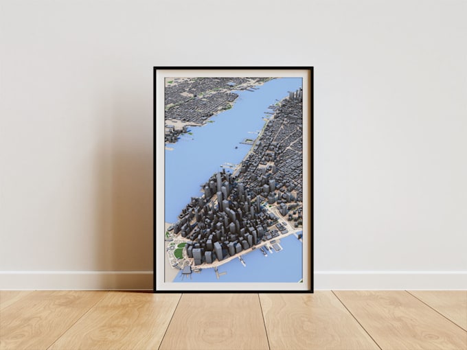 create stunning 3d city posters