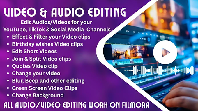 done your desire video and audio editing