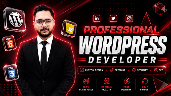 create a modern wordpress website or landing page