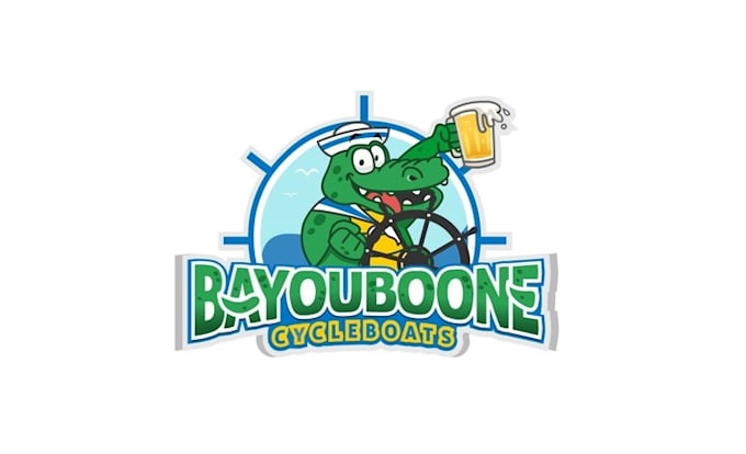 design glamorous floating pedal pub beer logo