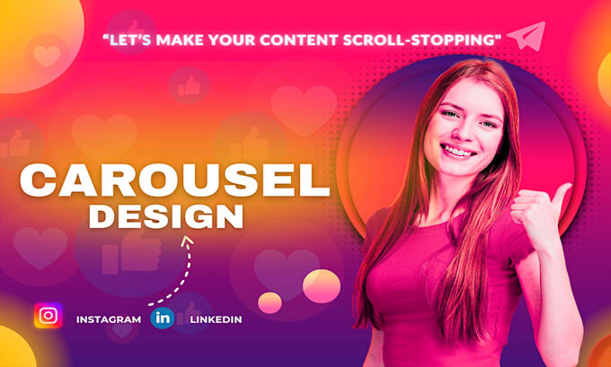 Design visually appealing social media carousel posts for instagram and ...