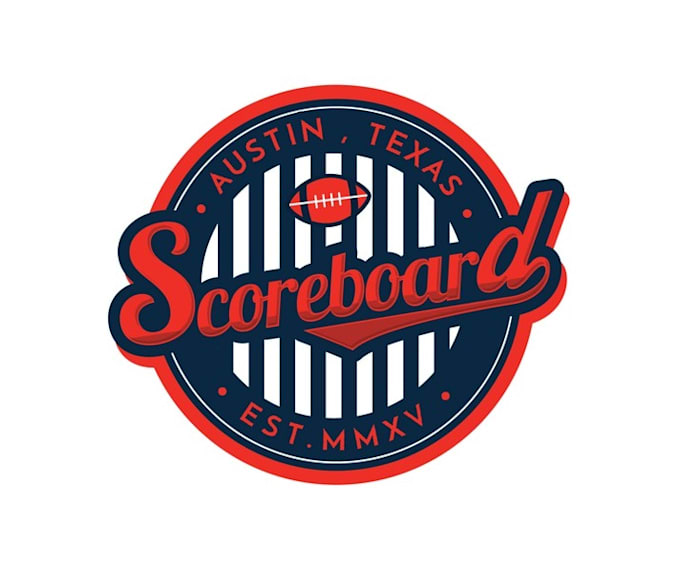 design monogram particular score board logo