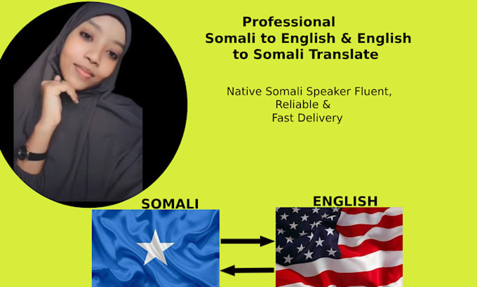 professional translate between english and somali