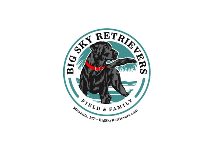 design elegant big sky retrievers logo