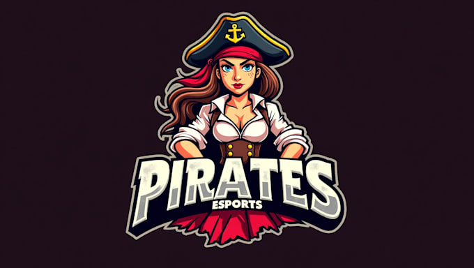 Do lady pirates esport mascot logo design by Emile_jaks | Fiverr