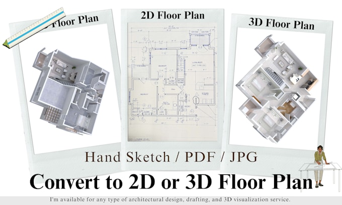 create 2d floor plan and 3d floor plan design