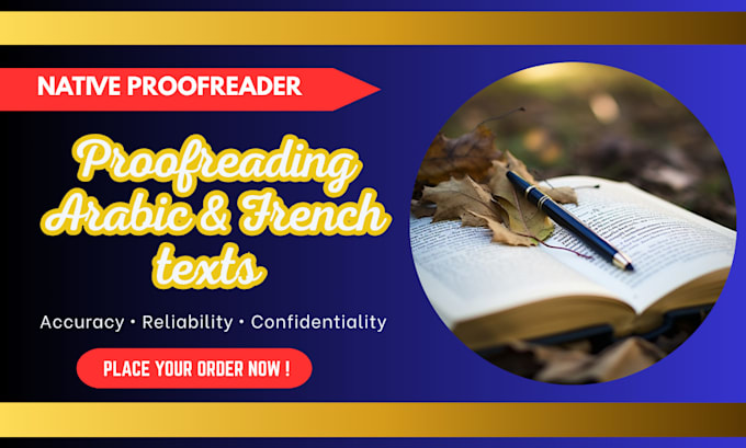 proofread and edit your arabic and french texts