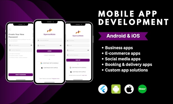 develop stunning flutter mobile apps for android and ios