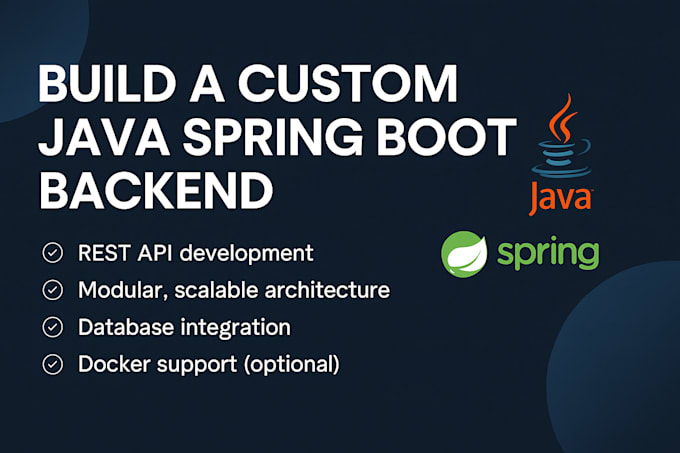 build a custom java spring boot backend