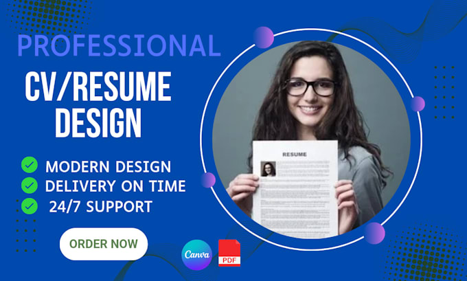 Design professional cv , resume and cover letter on canva by ...