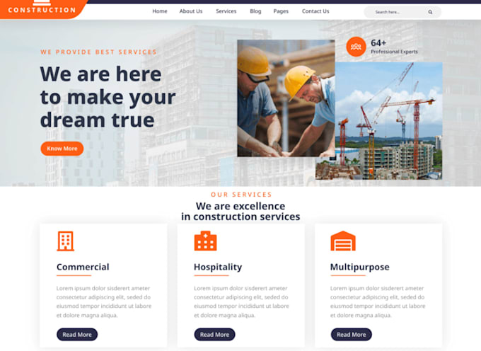 handyman website, plumbing website, hvac website, construction company website
