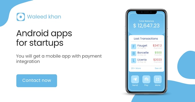 develop android apps for startups with payment and mvp