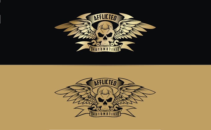 design a steampunk dark vintage gothic logo