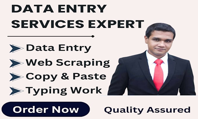 do data entry, web research and excel solutions