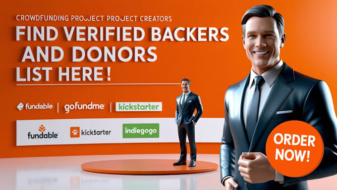 generate 10m active USA backers and donors emails list for kickstarter gofundme