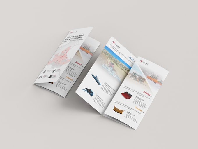 design professional business bifold trifold brochure