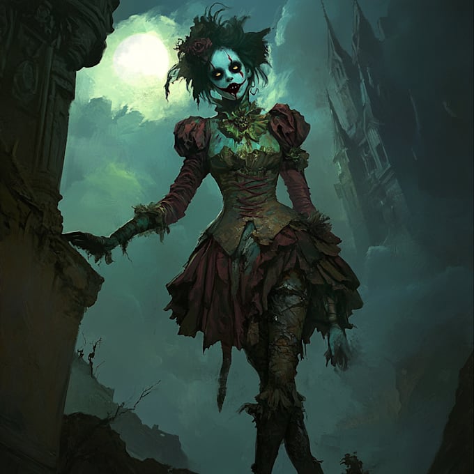 make a best dark fantasy horror character art