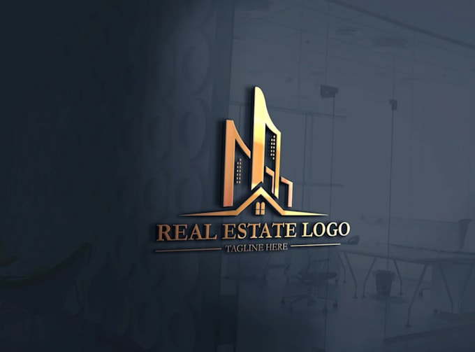 create simple vintage real state logo design