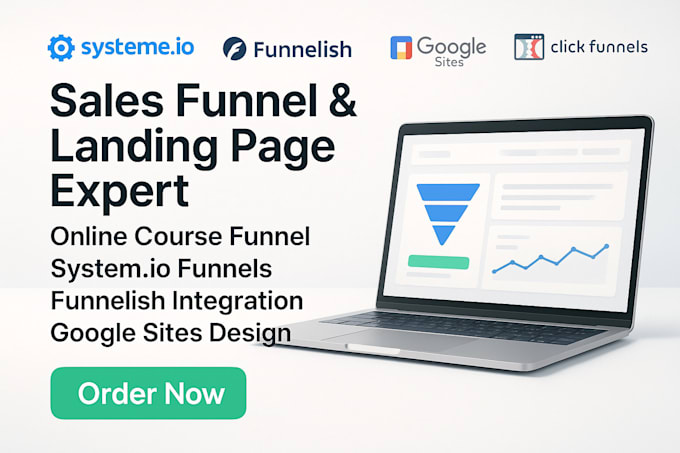 system io funnel landing page sales funnel online course funnelish google sites