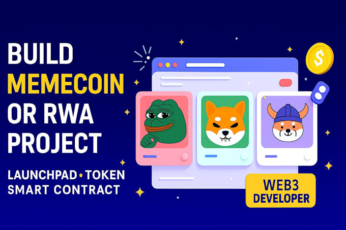 build your rwa or memecoin launchpad and token smart contract
